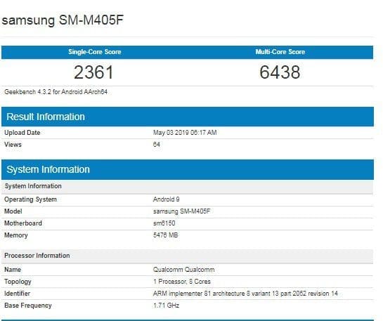 samsung galaxy m40 specs