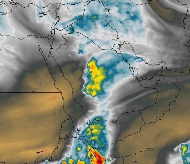 سحب ركامية وأمطار رعدية على هذه المناطق