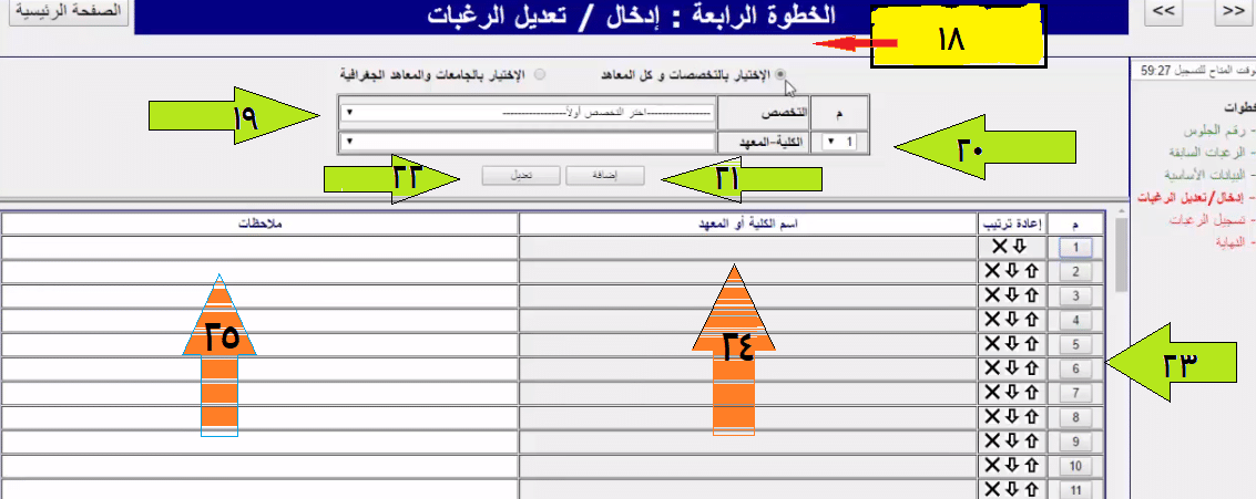 موقع التنسيق الإلكتروني خطوات تسجيل الرغبات للثانوية والدبلومات الفنية للالتحاق بالجامعات والمعاهد