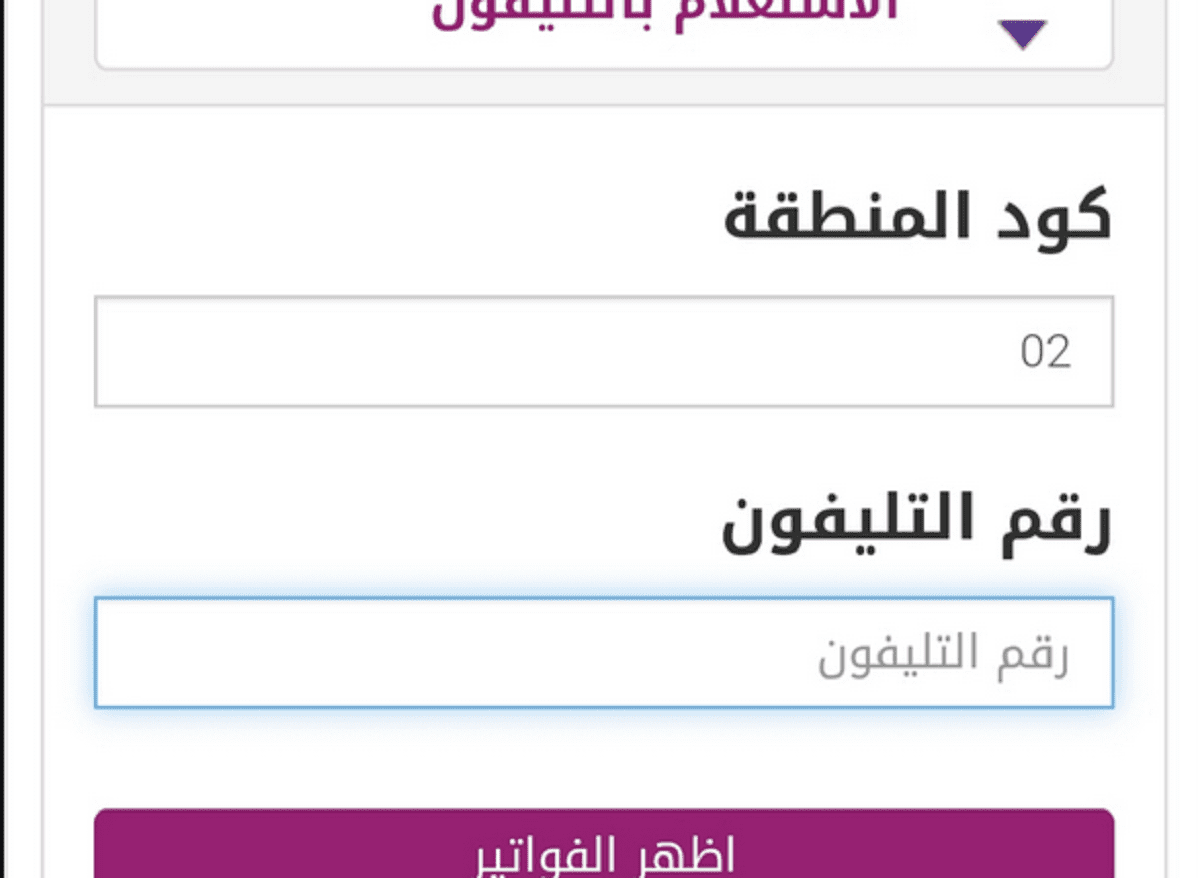 فاتورة التليفون الأرضي عن شهر أبريل 2020