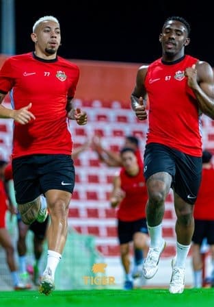 جانب من تدريبات شباب الأهلي استعداد اليوم لبطل إيران